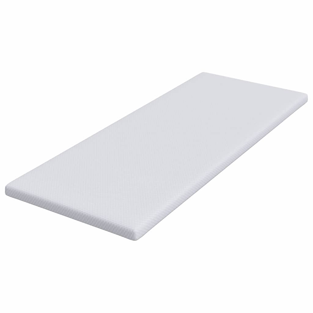 vidaXL Στρώμα επικάλυψης Λευκό 80 x 200 cm Υφασμα Jacquard