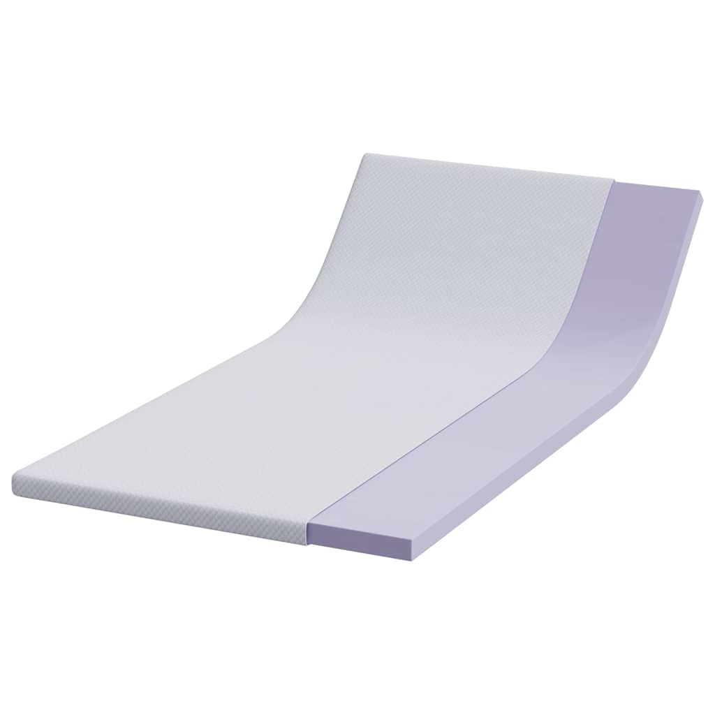 vidaXL Στρώμα επικάλυψης Λευκό 90 x 190 cm Υφασμα Jacquard