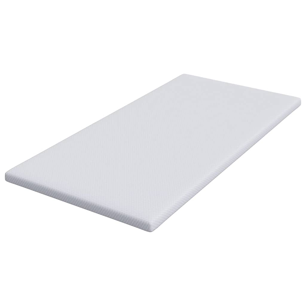 vidaXL Στρώμα επικάλυψης Λευκό 90 x 200 cm Υφασμα Jacquard