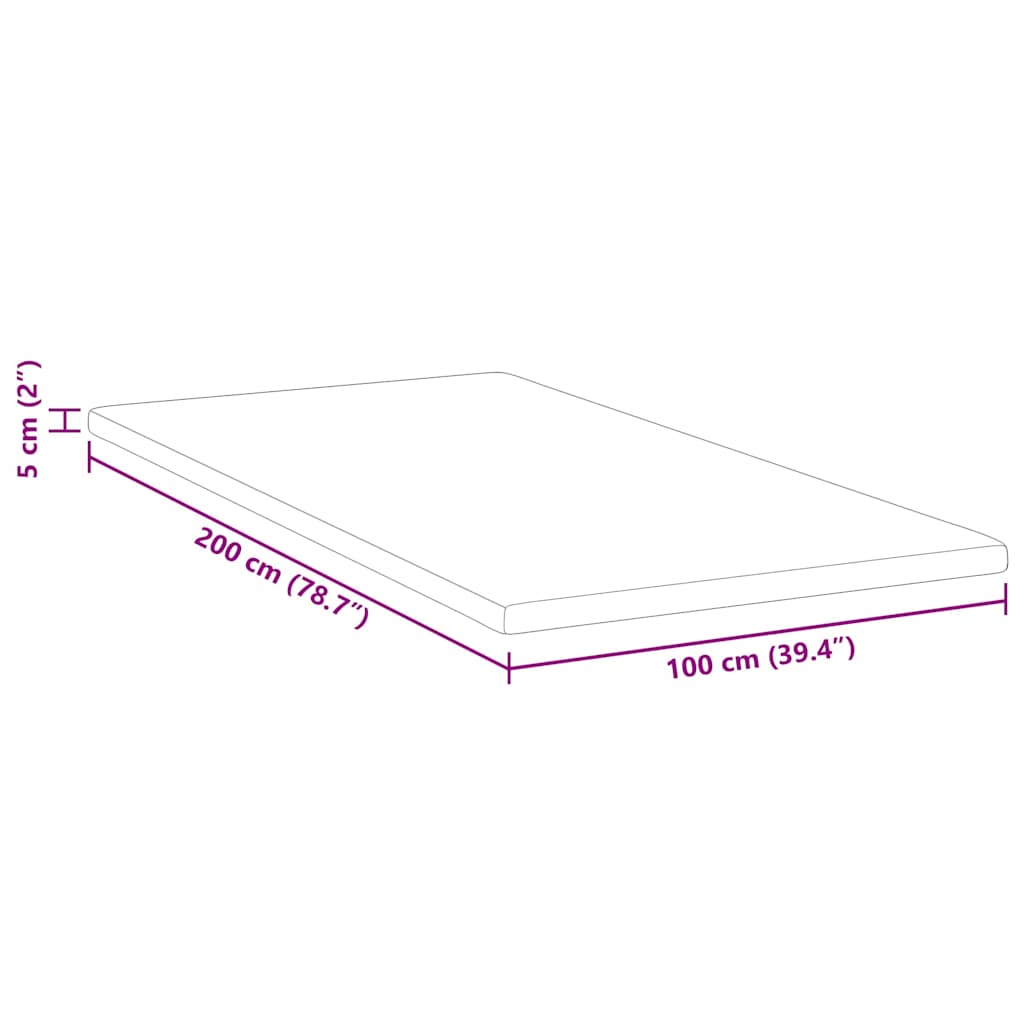 vidaXL Στρώμα επικάλυψης Λευκό 100 x 200 cm Υφασμα Jacquard