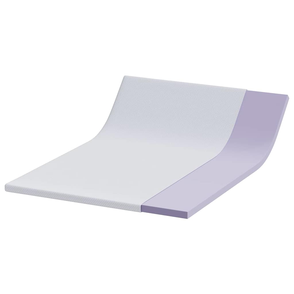 vidaXL Στρώμα επικάλυψης Λευκό 140 x 190 cm Υφασμα Jacquard