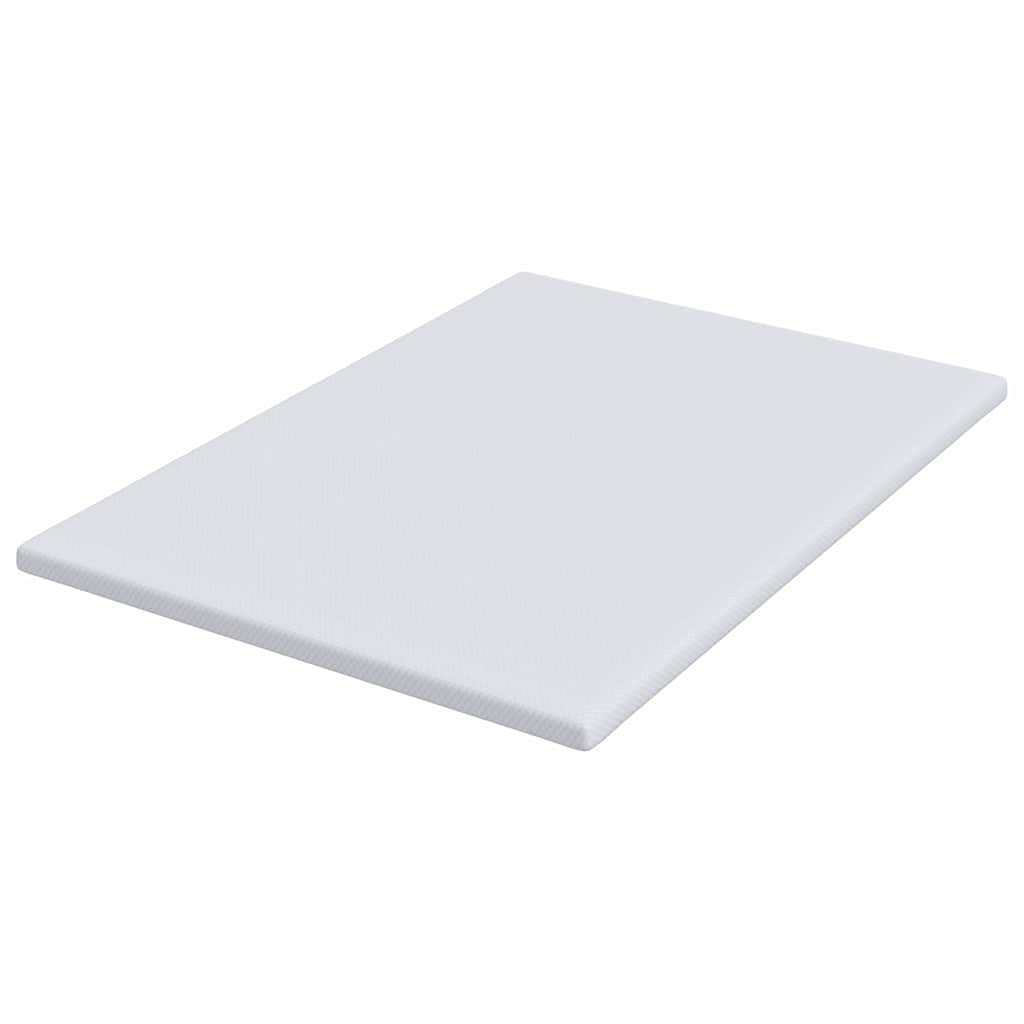 vidaXL Στρώμα επικάλυψης Λευκό 160 x 200 cm Υφασμα Jacquard