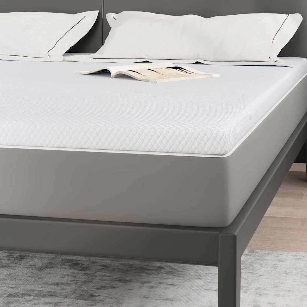 vidaXL Στρώμα επικάλυψης Λευκό 180 x 200 cm Υφασμα Jacquard