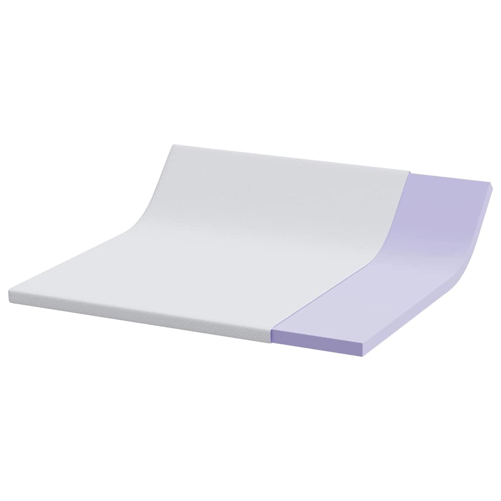 vidaXL Στρώμα επικάλυψης Λευκό 200 x 200 x 5 εκ. Υφασμα Jacquard