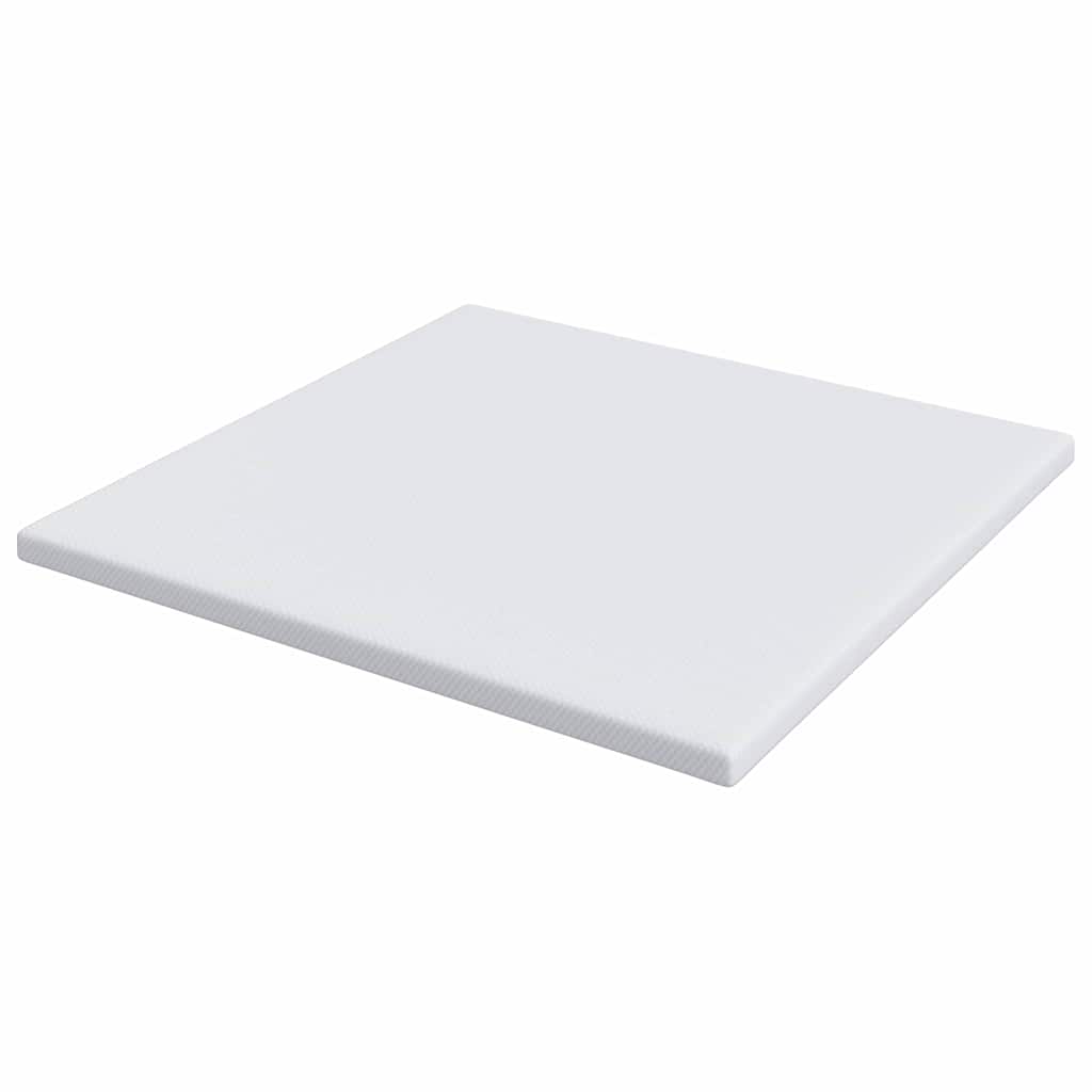 vidaXL Στρώμα επικάλυψης Λευκό 200 x 200 x 5 εκ. Υφασμα Jacquard