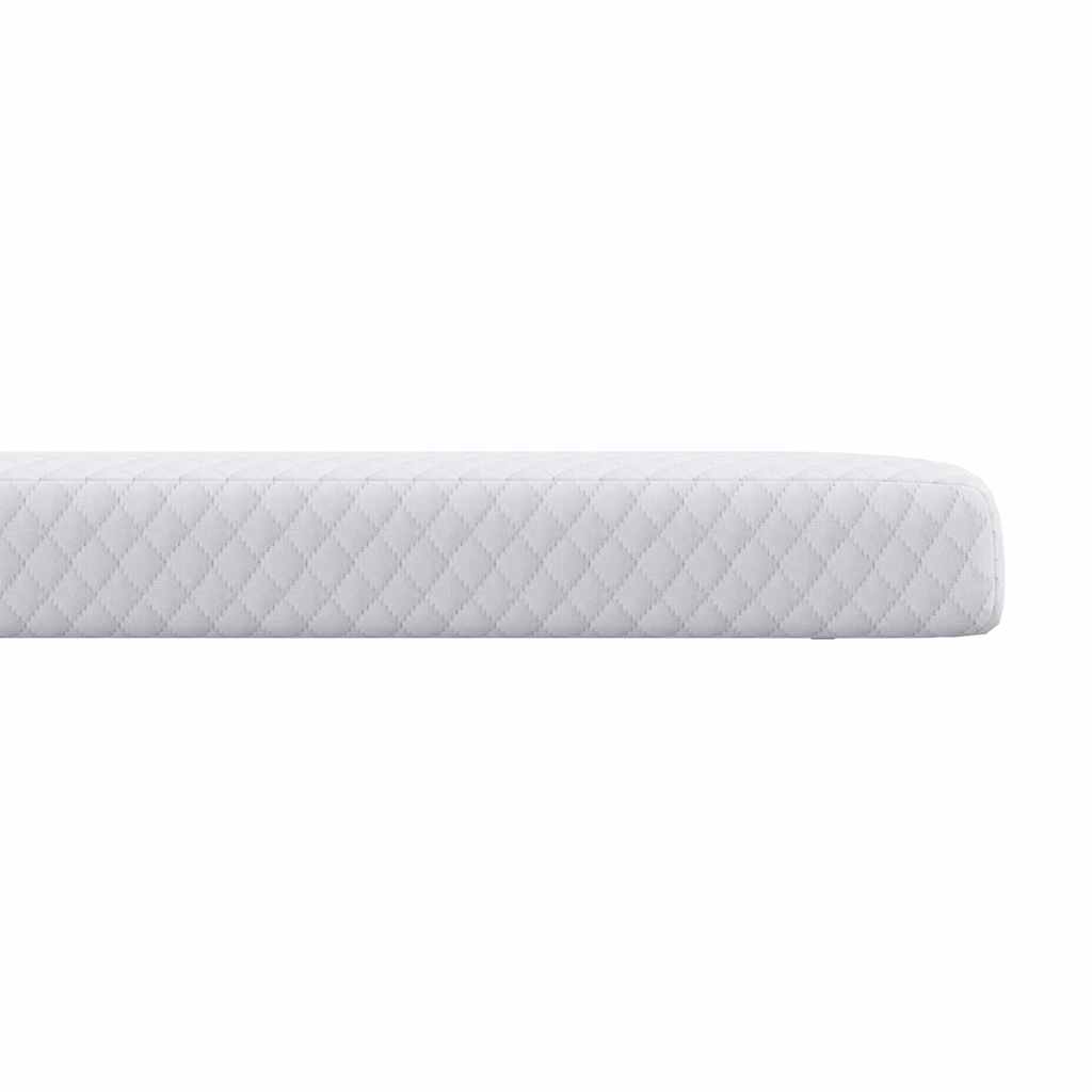 vidaXL Στρώμα επικάλυψης Λευκό 200 x 200 x 5 εκ. Υφασμα Jacquard