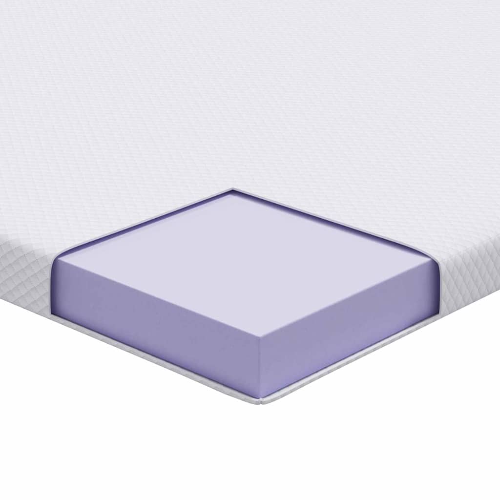 vidaXL Στρώμα επικάλυψης Λευκό 100 x 200 cm Υφασμα Jacquard
