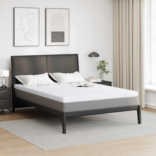 vidaXL Στρώμα επικάλυψης Λευκό 140 x 200 cm Υφασμα Jacquard