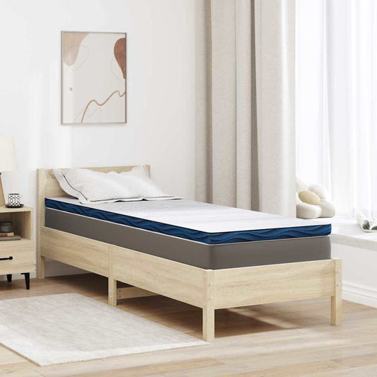 vidaXL Στρώμα επικάλυψης 80 x 200 cm Πάχος Ζακάρ ύφασμα Λευκό