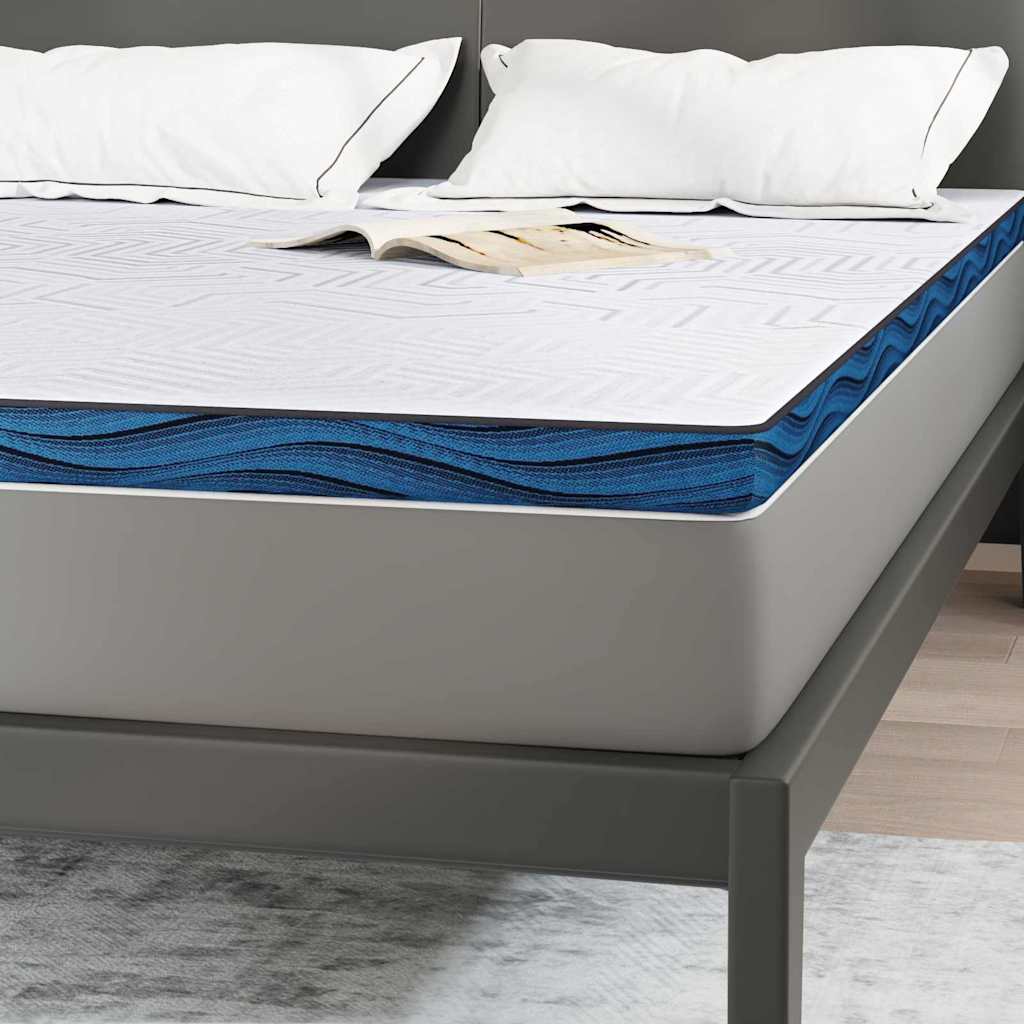 vidaXL Στρώμα επικάλυψης Λευκό 140 x 190 cm Ζακάρ ύφασμα