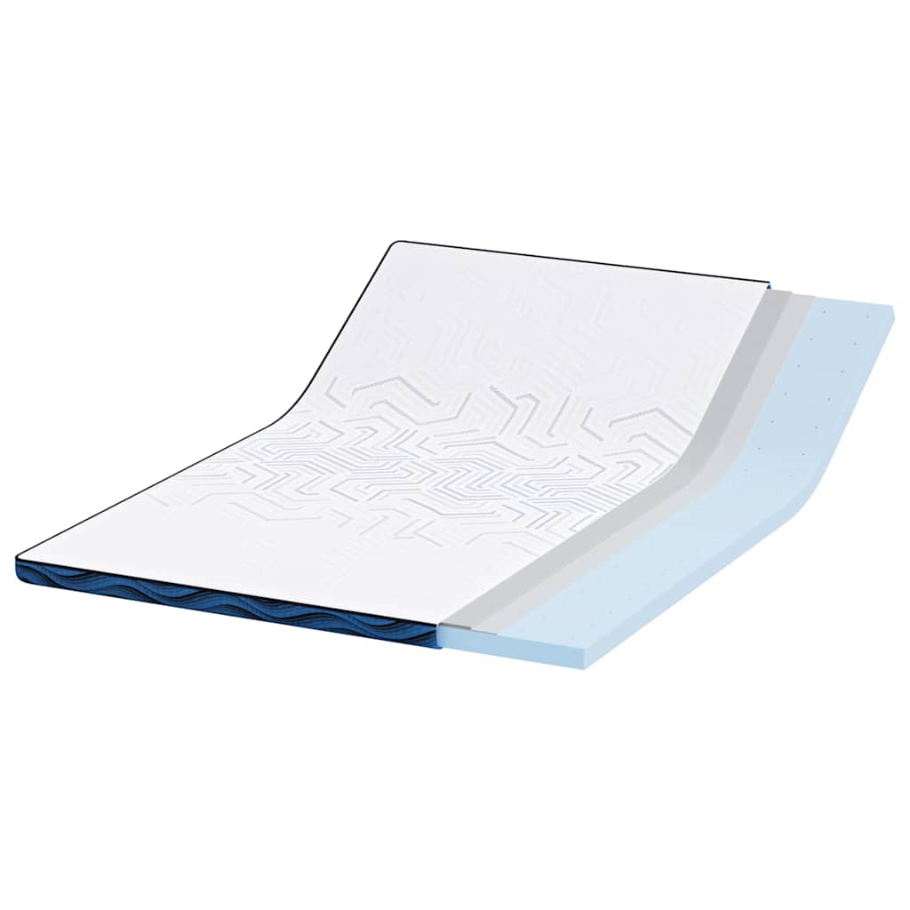 vidaXL Στρώμα επικάλυψης Λευκό 140 x 200 cm Ζακάρ ύφασμα