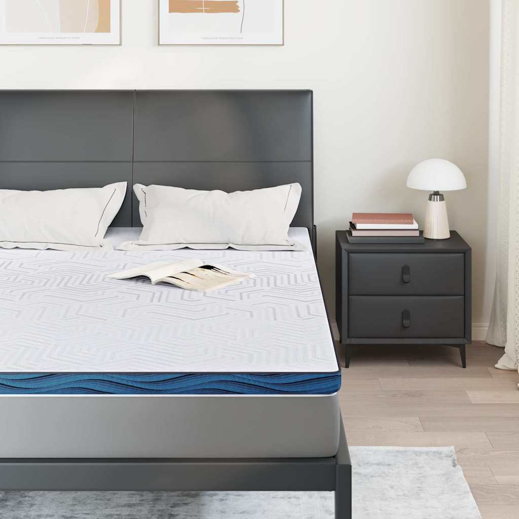 vidaXL Στρώμα επικάλυψης Λευκό 160 x 200 cm Ζακάρ ύφασμα