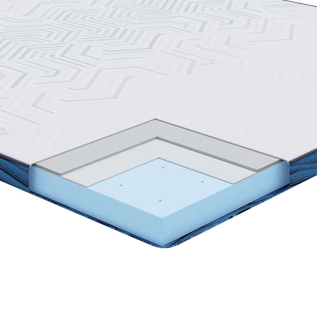 vidaXL Στρώμα επικάλυψης Λευκό 180 x 200 cm Ζακάρ ύφασμα