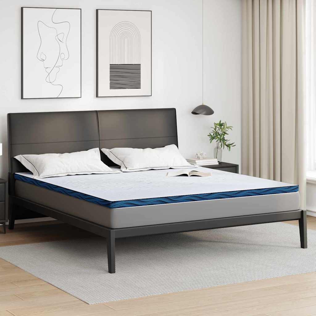 vidaXL Στρώμα επικάλυψης Λευκό 180 x 200 cm Ζακάρ ύφασμα
