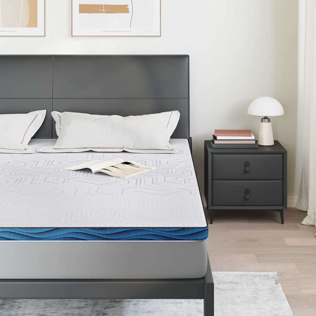 vidaXL Στρώμα επικάλυψης Λευκό 200 x 200 cm Ζακάρ ύφασμα