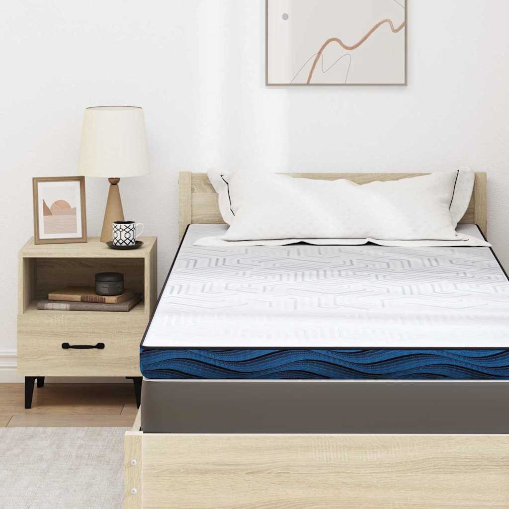 vidaXL Στρώμα επικάλυψης Λευκό 100 x 200 cm Ζακάρ ύφασμα