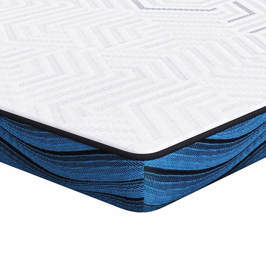 vidaXL Στρώμα επικάλυψης 100 x 200 cm Πάχος Ζακάρ ύφασμα Λευκό