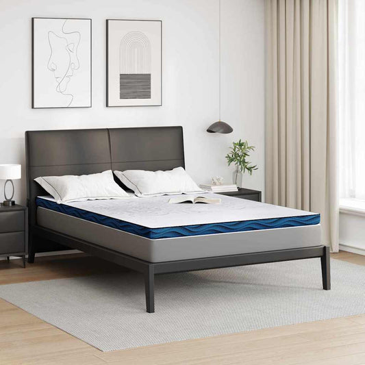 vidaXL Στρώμα επικάλυψης Λευκό 140 x 200 cm Ζακάρ ύφασμα