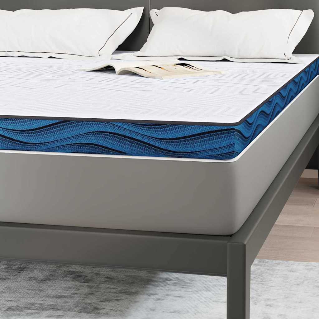 vidaXL Στρώμα επικάλυψης Λευκό 160 x 200 cm Ζακάρ ύφασμα