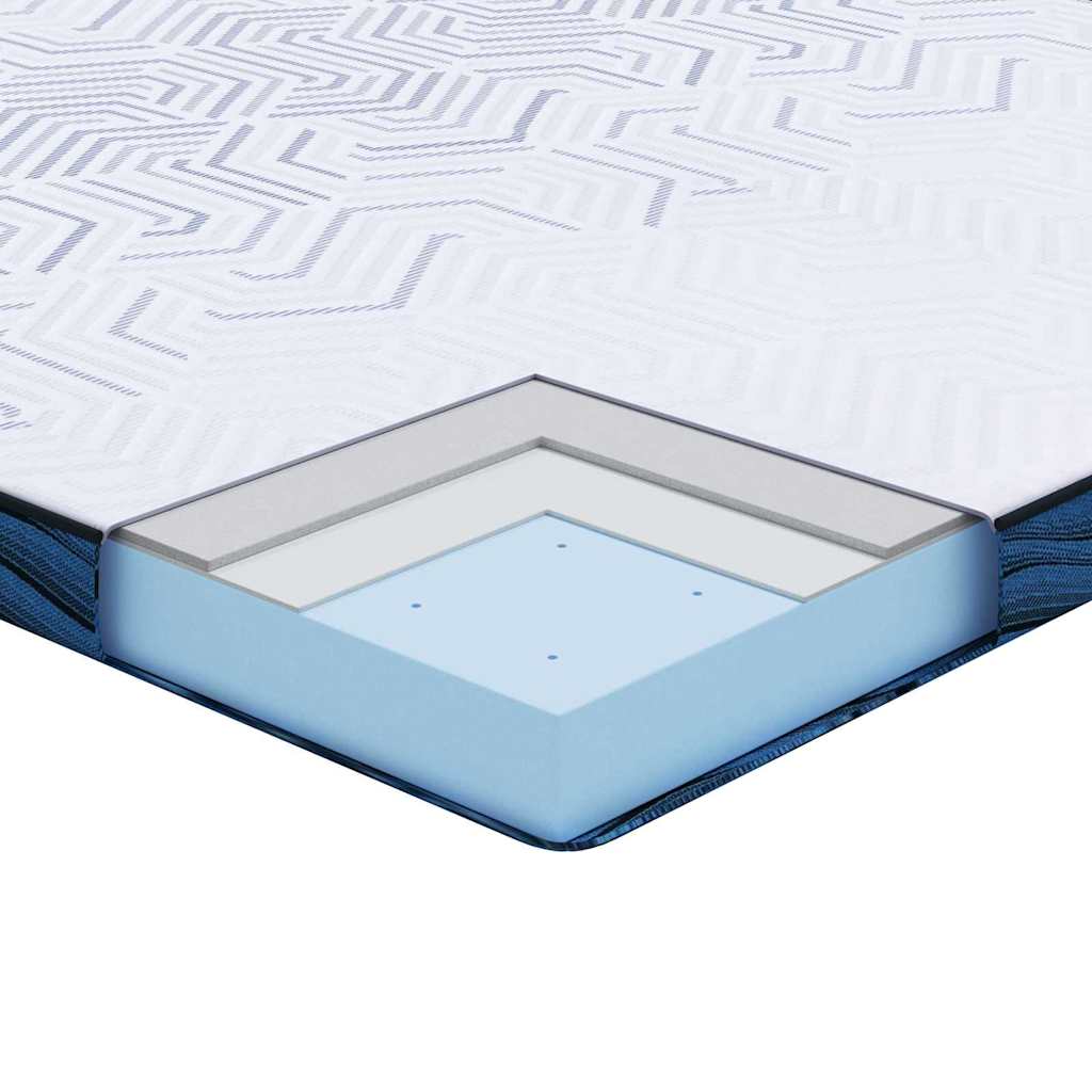vidaXL Στρώμα επικάλυψης Λευκό 200 x 200 cm Ζακάρ ύφασμα