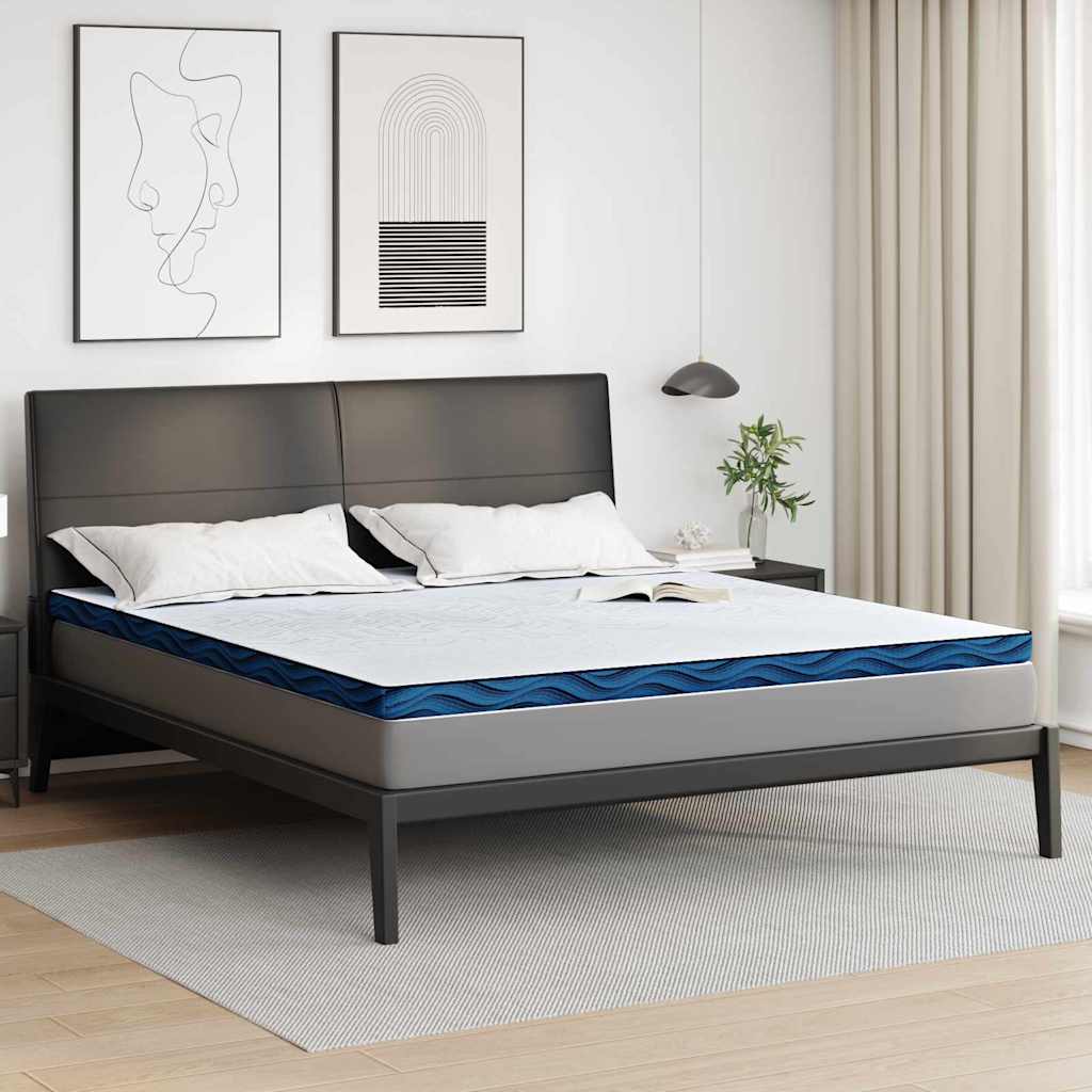 vidaXL Στρώμα επικάλυψης Λευκό 200 x 200 cm Ζακάρ ύφασμα