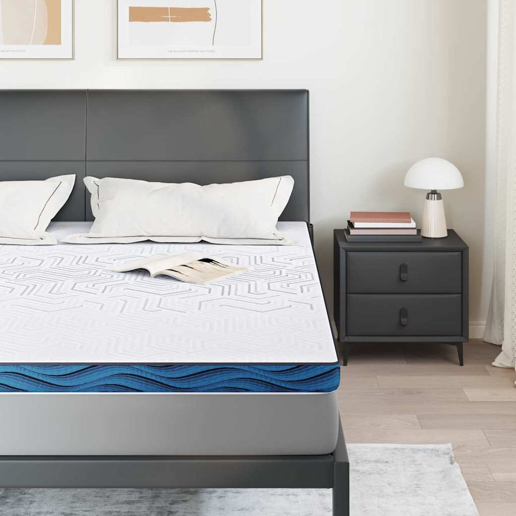 vidaXL Στρώμα επικάλυψης Λευκό 200 x 200 cm Ζακάρ ύφασμα