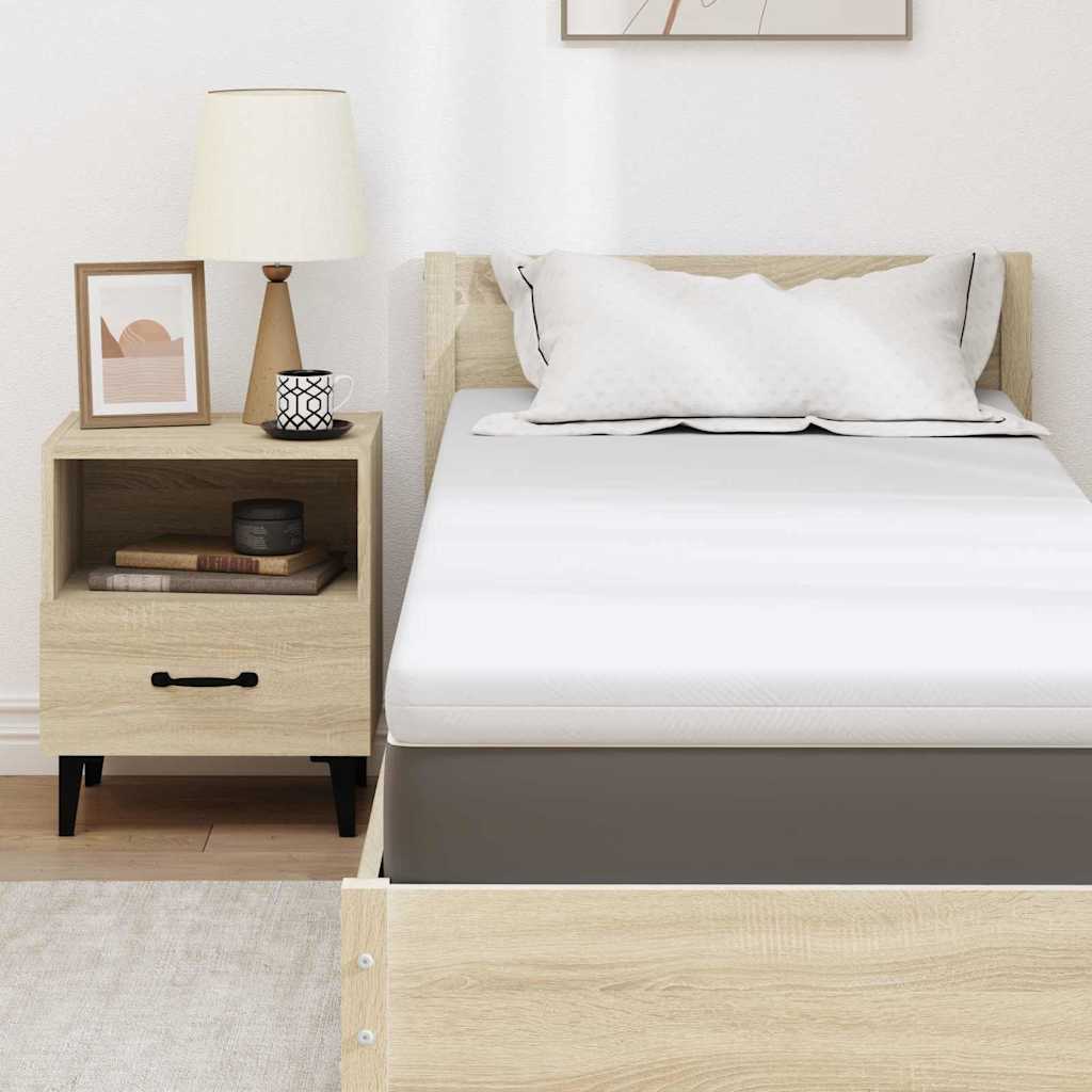 vidaXL Στρώμα επικάλυψης Λευκό 80 x 200 cm Ζακάρ ύφασμα