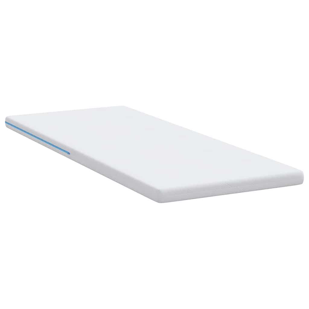 vidaXL Στρώμα επικάλυψης Λευκό 80 x 200 cm Ζακάρ ύφασμα