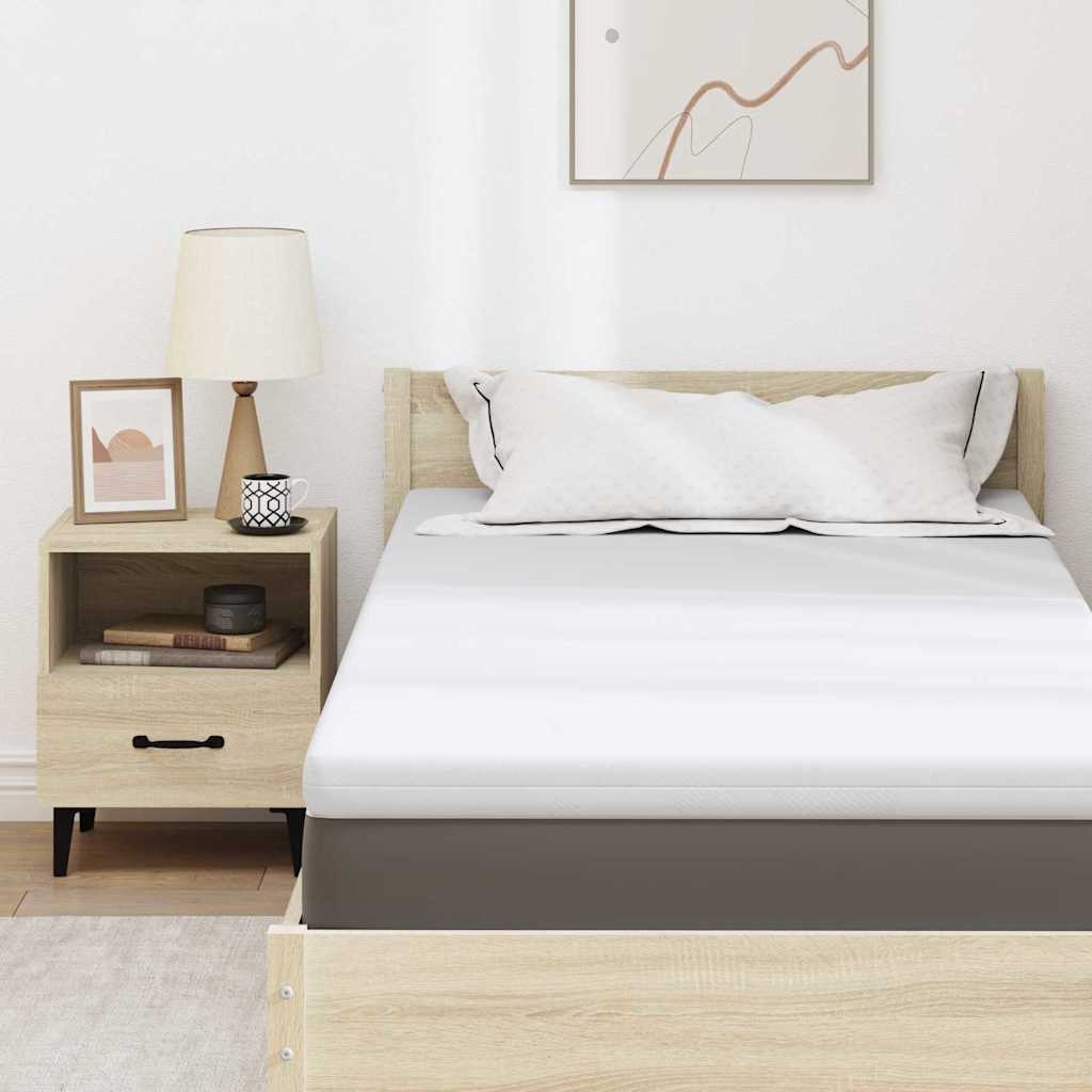 vidaXL Στρώμα επικάλυψης Λευκό 90 x 200 cm Ζακάρ ύφασμα