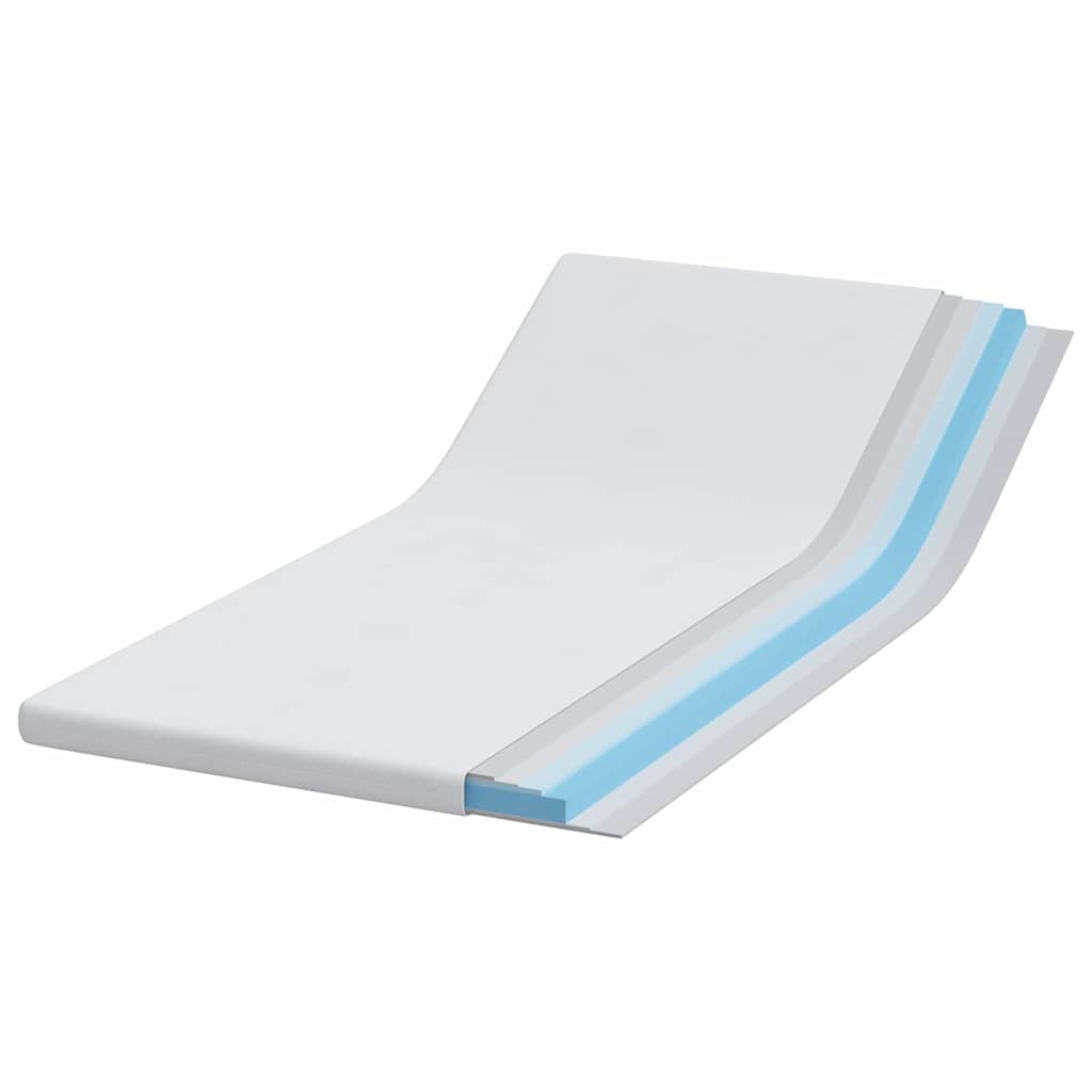 vidaXL Στρώμα επικάλυψης Λευκό 100 x 200 cm Ζακάρ ύφασμα