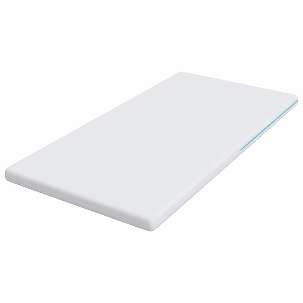 vidaXL Στρώμα επικάλυψης Λευκό 100 x 200 cm Ζακάρ ύφασμα