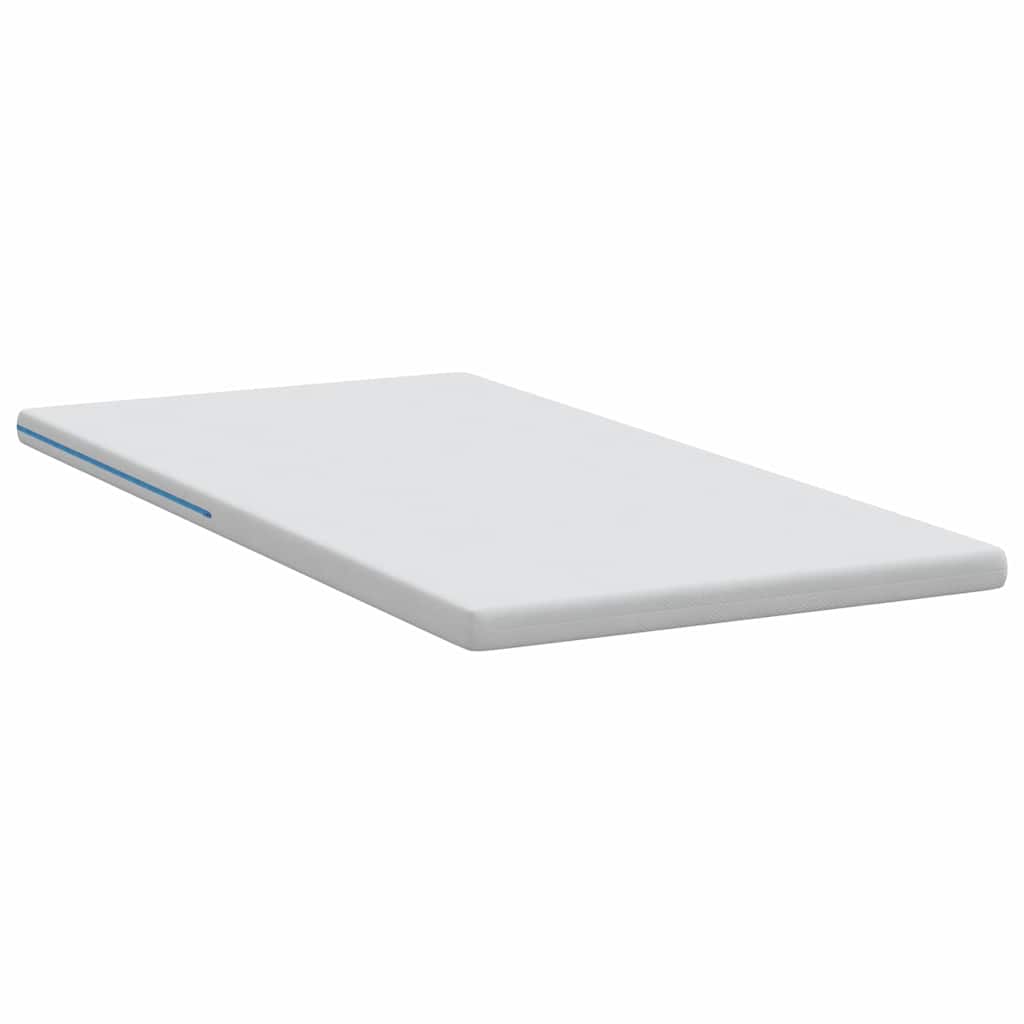 vidaXL Στρώμα επικάλυψης Λευκό 100 x 200 cm Ζακάρ ύφασμα