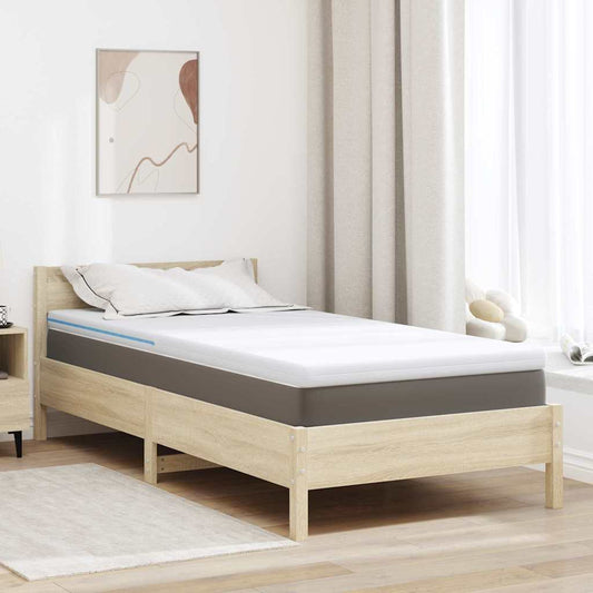 vidaXL Στρώμα επικάλυψης Λευκό 120 x 200 cm Ζακάρ ύφασμα