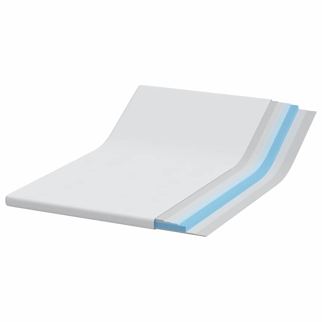 vidaXL Στρώμα επικάλυψης Λευκό 140 x 200 cm Ζακάρ ύφασμα