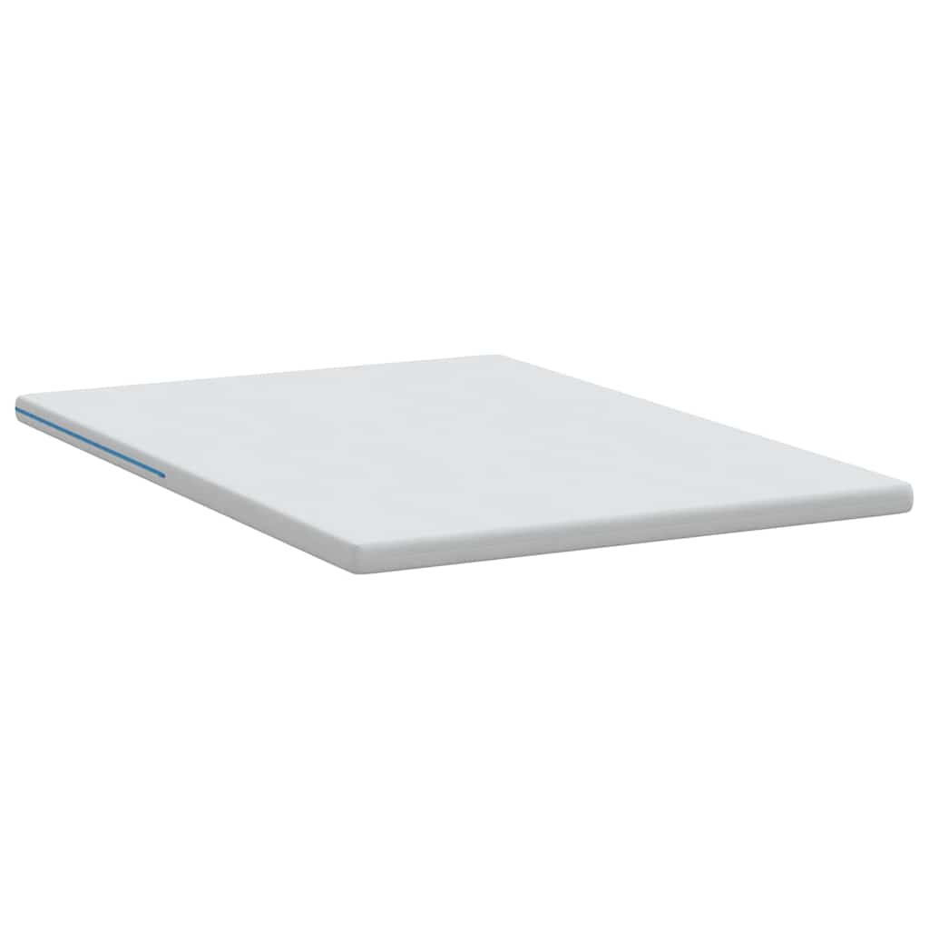 vidaXL Στρώμα επικάλυψης Λευκό 140 x 200 cm Ζακάρ ύφασμα