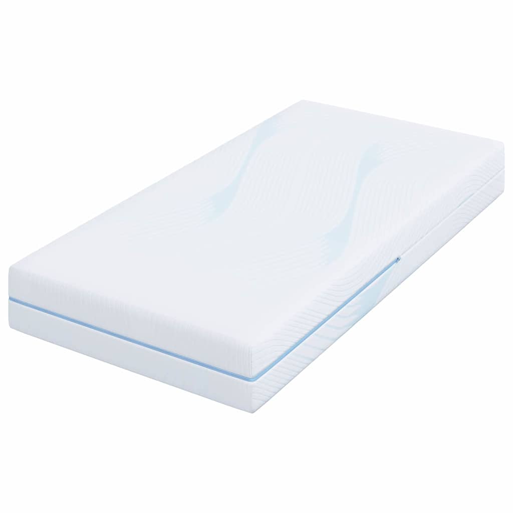 vidaXL Στρώμα Λευκό 80 x 160 cm Ζακάρ ύφασμα