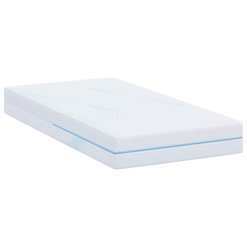 vidaXL Στρώμα Λευκό 80 x 160 cm Ζακάρ ύφασμα