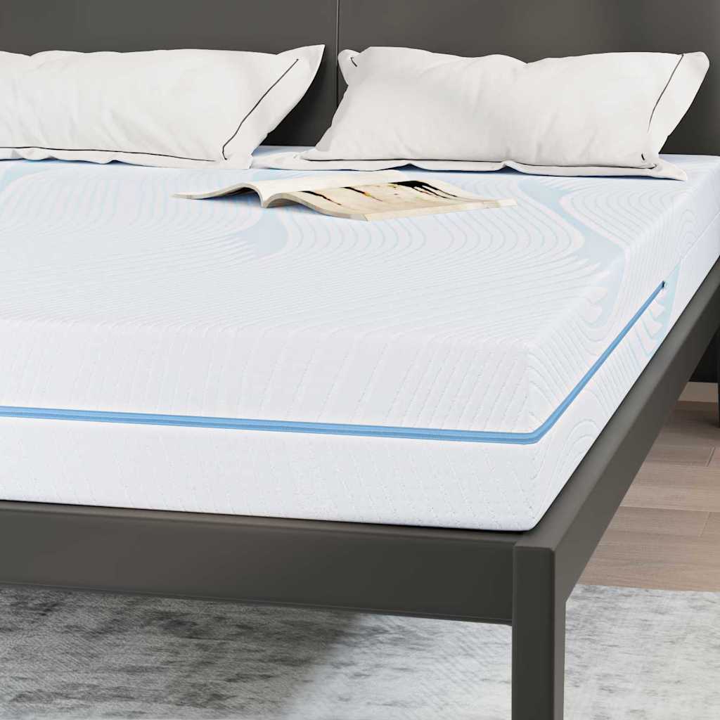vidaXL Στρώμα Λευκό 140 x 190 cm Ζακάρ ύφασμα