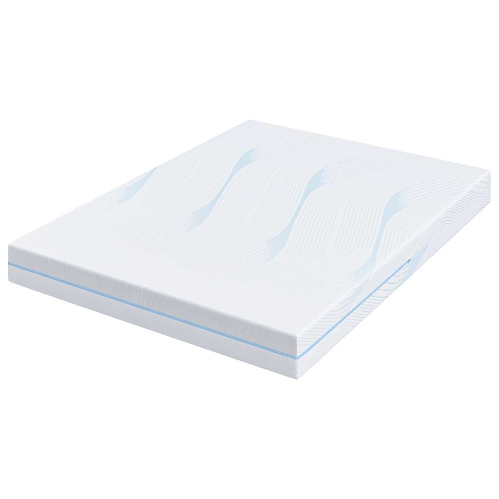 vidaXL Στρώμα Λευκό 140 x 190 cm Ζακάρ ύφασμα