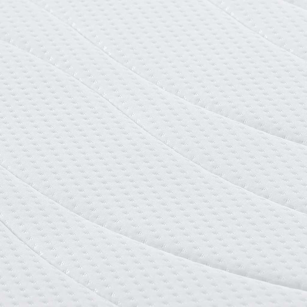 vidaXL Στρώμα Λευκό 80 x 160 cm Ζακάρ ύφασμα