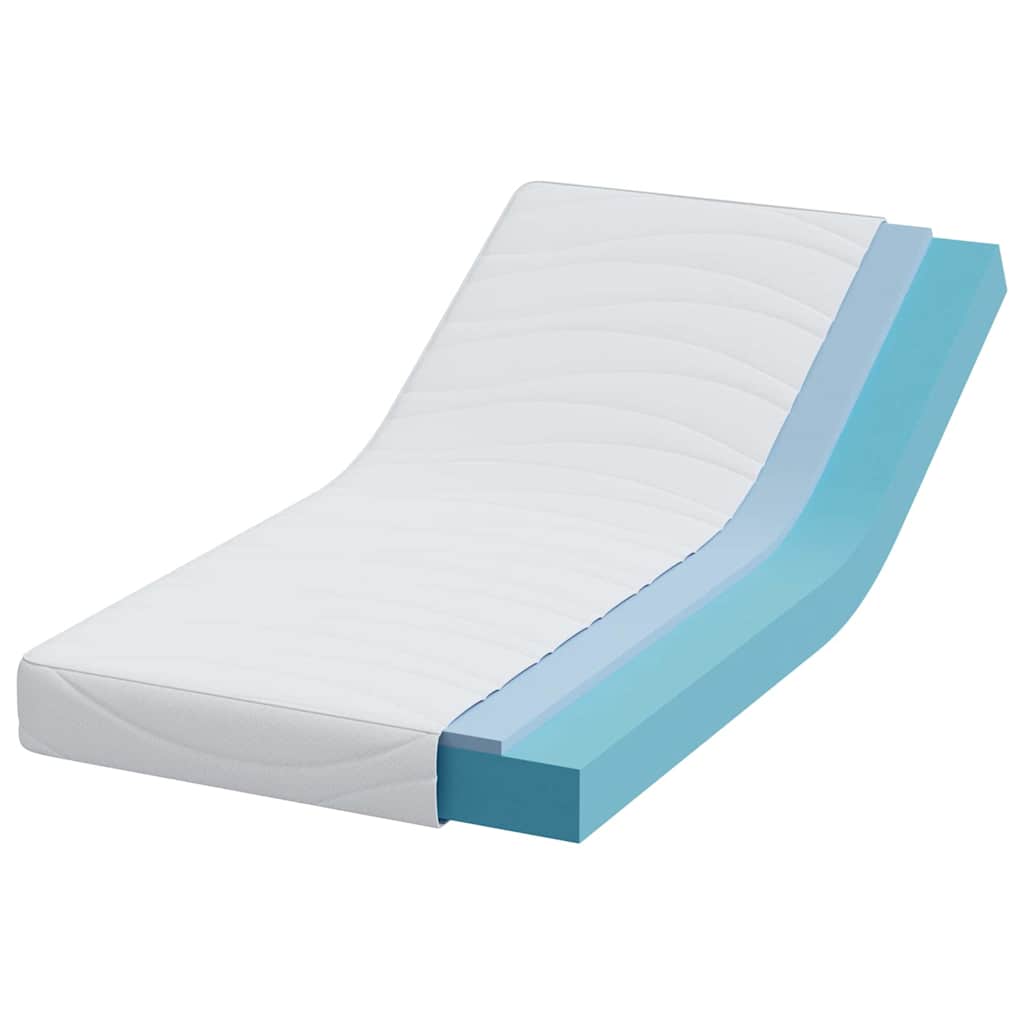 vidaXL Στρώμα Λευκό 80 x 160 cm Ζακάρ ύφασμα