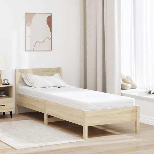 vidaXL Στρώμα Λευκό 80 x 200 cm Ζακάρ ύφασμα
