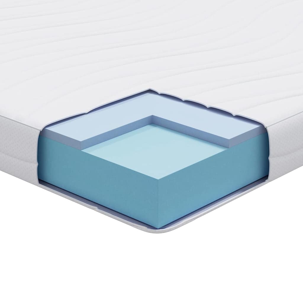 vidaXL Στρώμα Λευκό 90 x 200 cm Τζελ Μνήμης Φόρμα