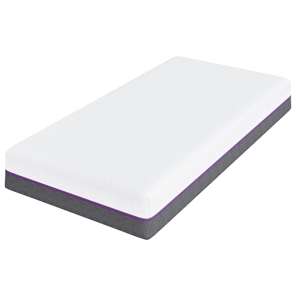 vidaXL Στρώμα Λευκό και Γκρι 80 x 160 cm Αφρός Μνήμης