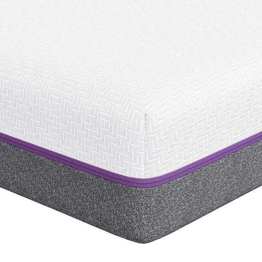 vidaXL Στρώμα Αφρού Μνήμης Μέτριο 200 x 200 cm Λευκό και Γκρι