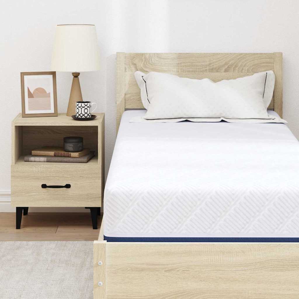 vidaXL Στρώμα Λευκό και Μπλε 80 x 200 cm Τζελ Μνήμης Φόρμα