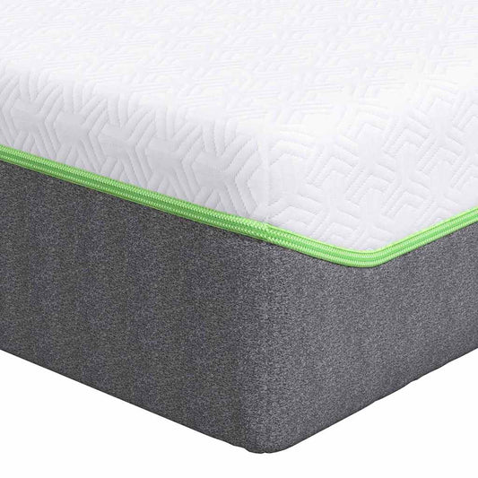 vidaXL Στρώμα Λευκό και Γκρι 120 x 200 cm Ζακάρ ύφασμα