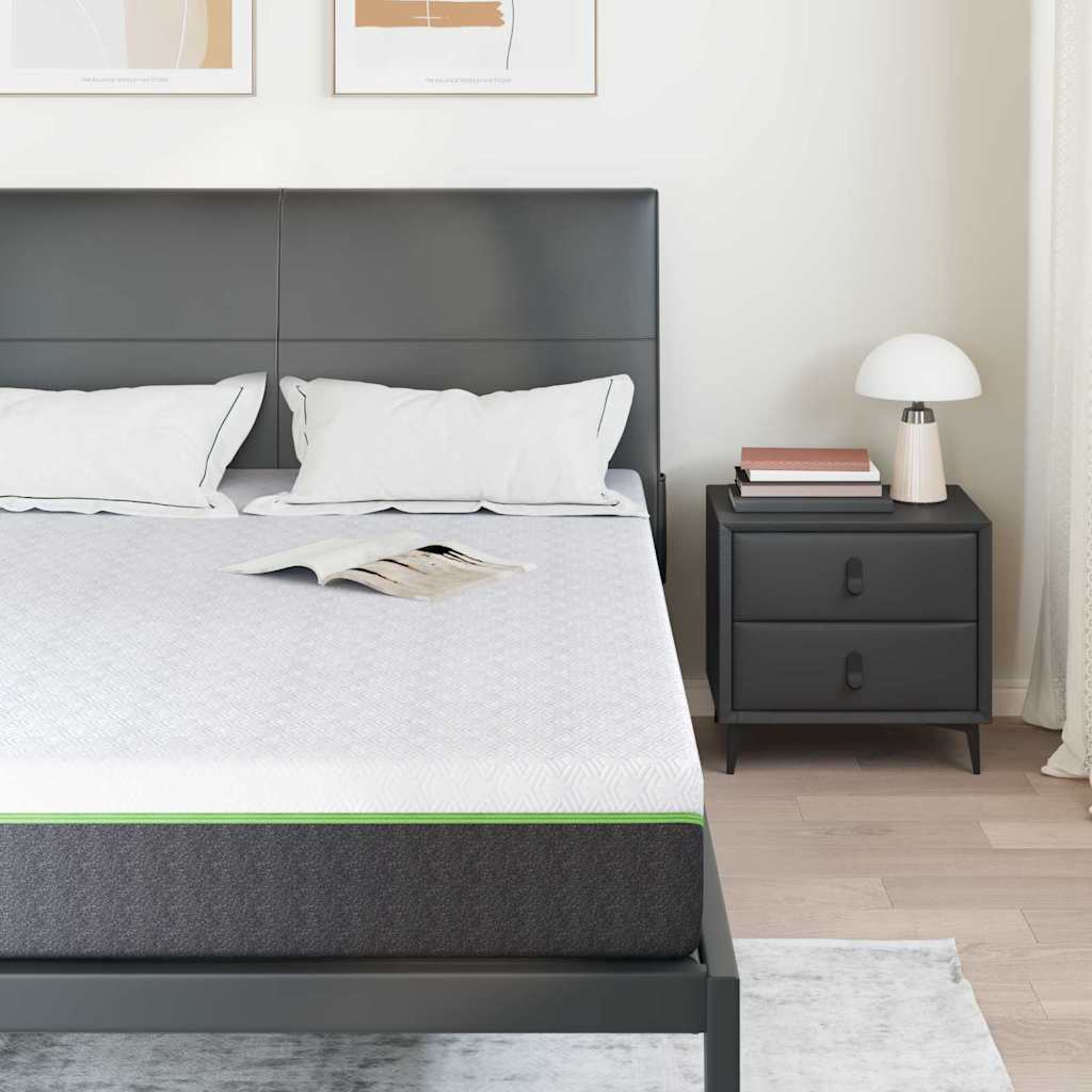 vidaXL Στρώμα Λευκό και Γκρι 140 x 190 cm Τσέπες ελατηρίων