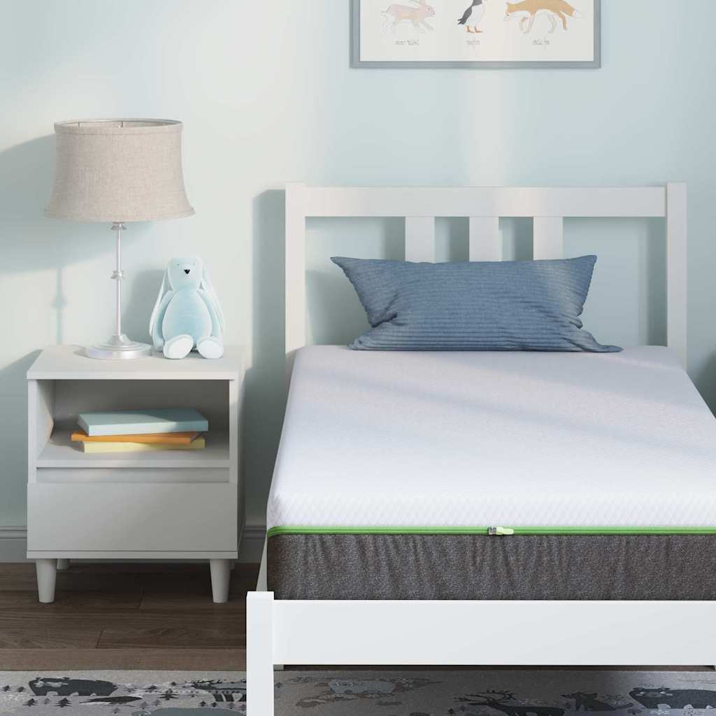 vidaXL Στρώμα Λευκό και Γκρι 80 x 160 cm Τσέπες ελατηρίων