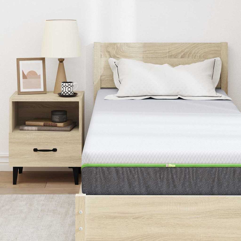 vidaXL Στρώμα Λευκό και Γκρι 70 x 200 cm Τσέπες ελατηρίων